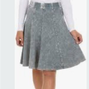 Hard Tail Gray Knee-Length A-Line Skirt